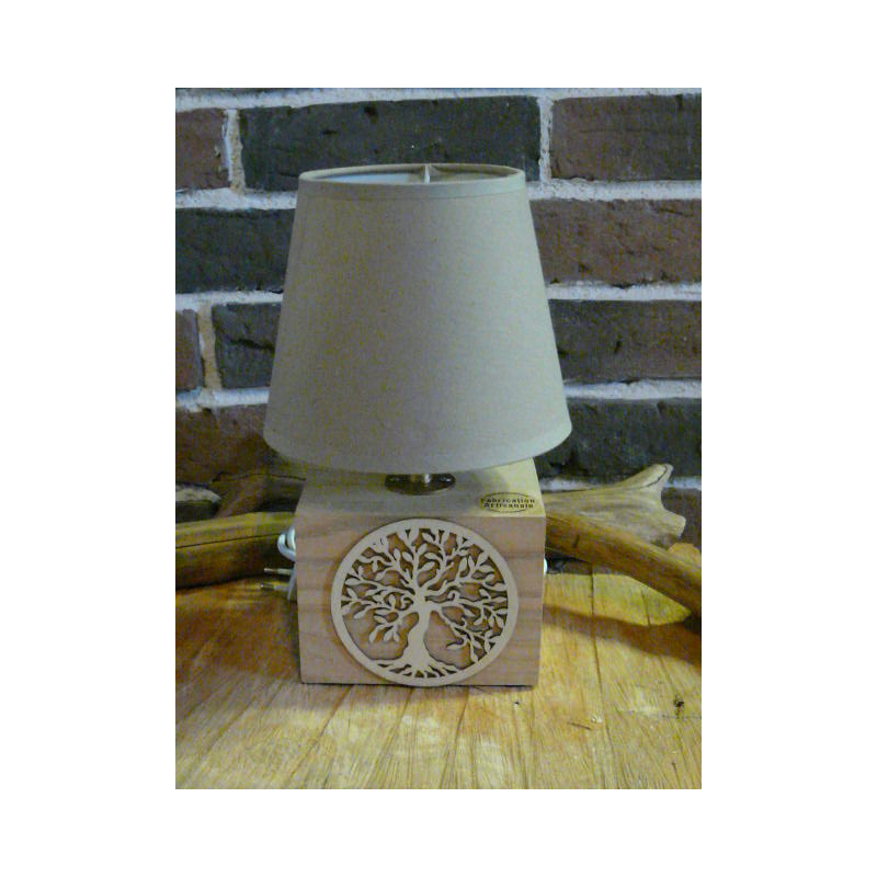 LAMPE CUBE AVEC ARBRE DE VIE